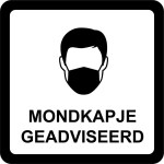 CRNA-MNDKP-VLADV - mondkapje geadviseerd vloersticker-40x40cm-wit